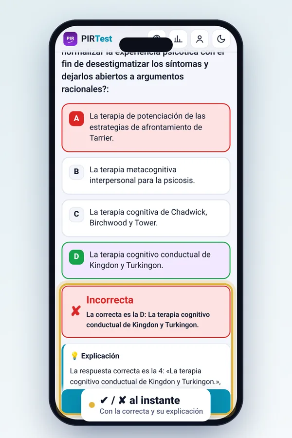 Pregunta corregida con explicación