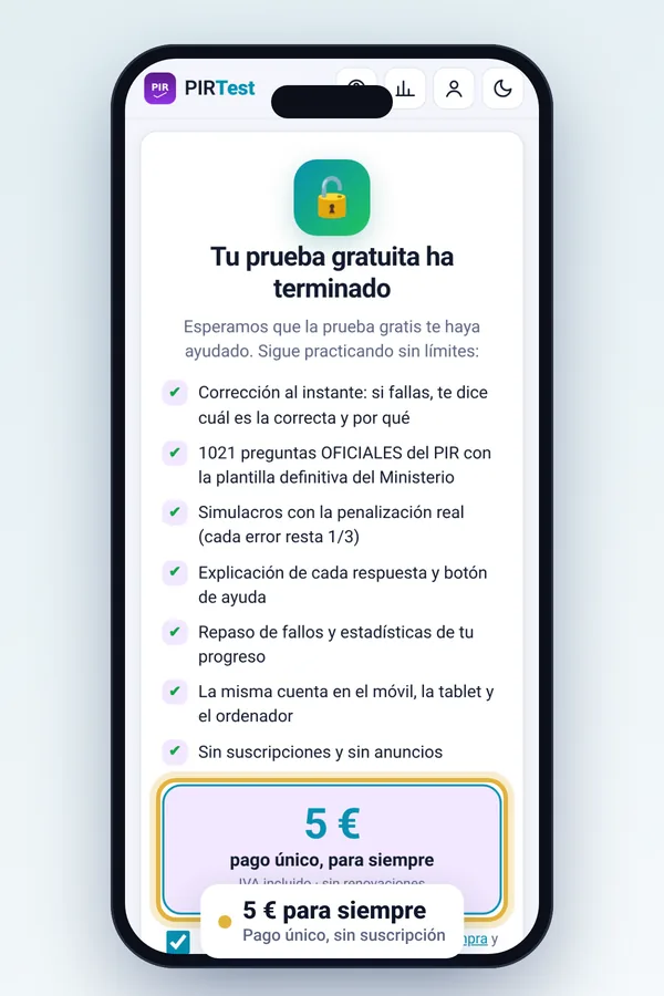 Pantalla de desbloqueo por 5 euros